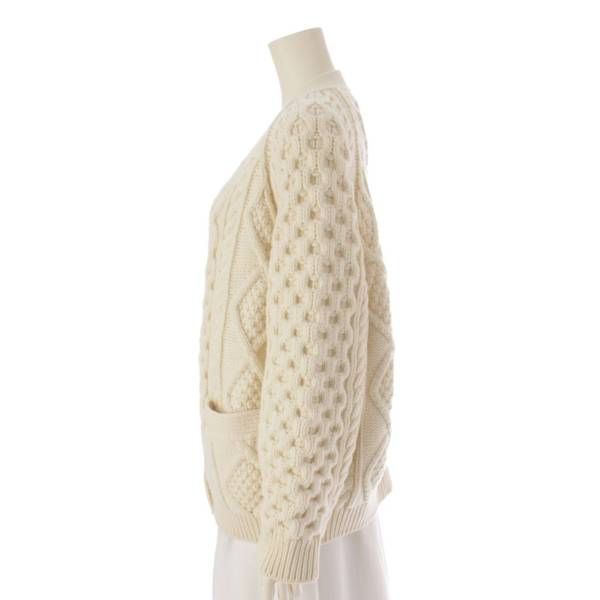 ☆CELINEエディスリマンウール×カシミヤ ケーブルカーディガンL☆