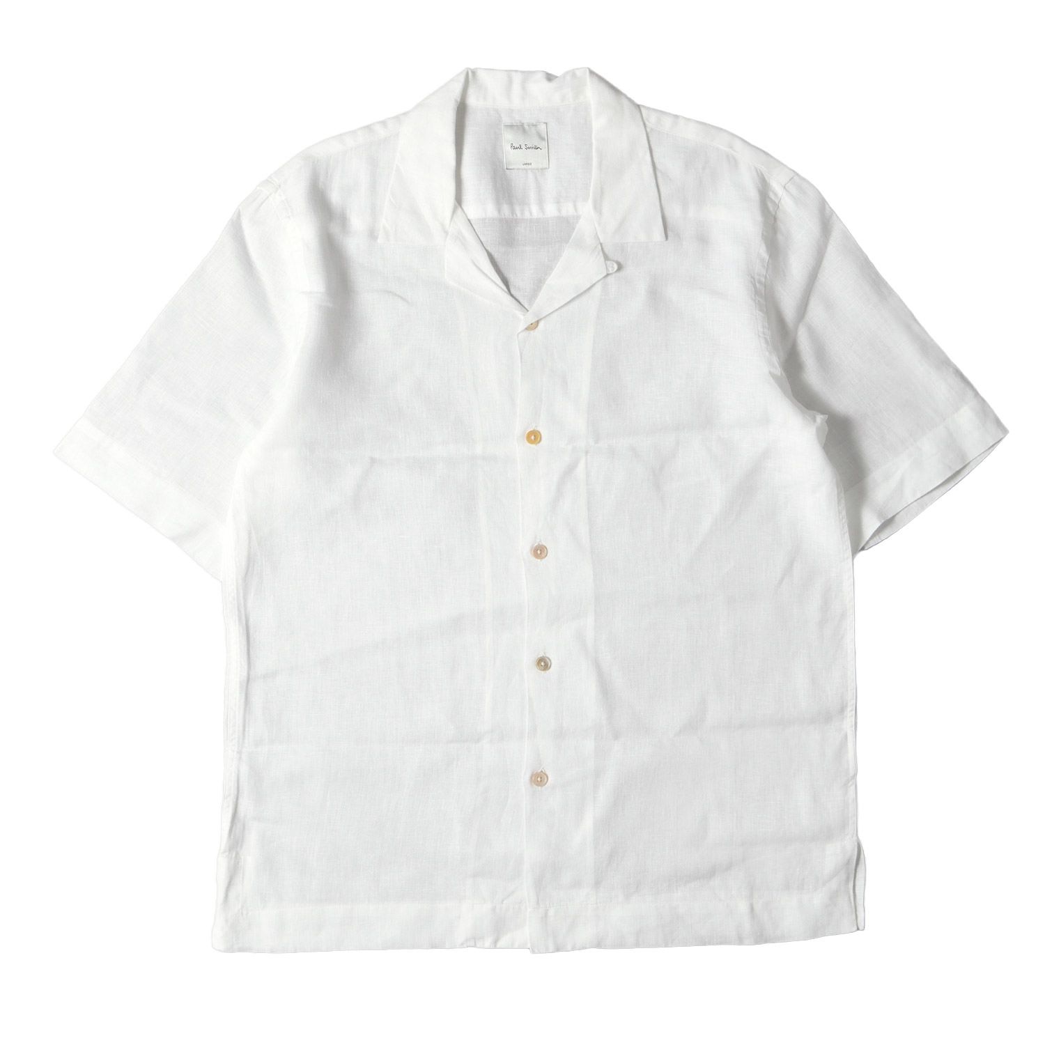 美品 Paul Smith ポールスミス シャツ サイズ:L 23SS リネン オープン 