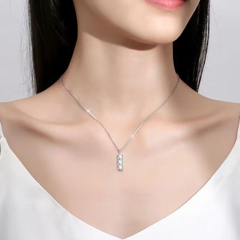 美品】 ダイヤモンド トリロジー ネックレス プラチナ - メルカリ