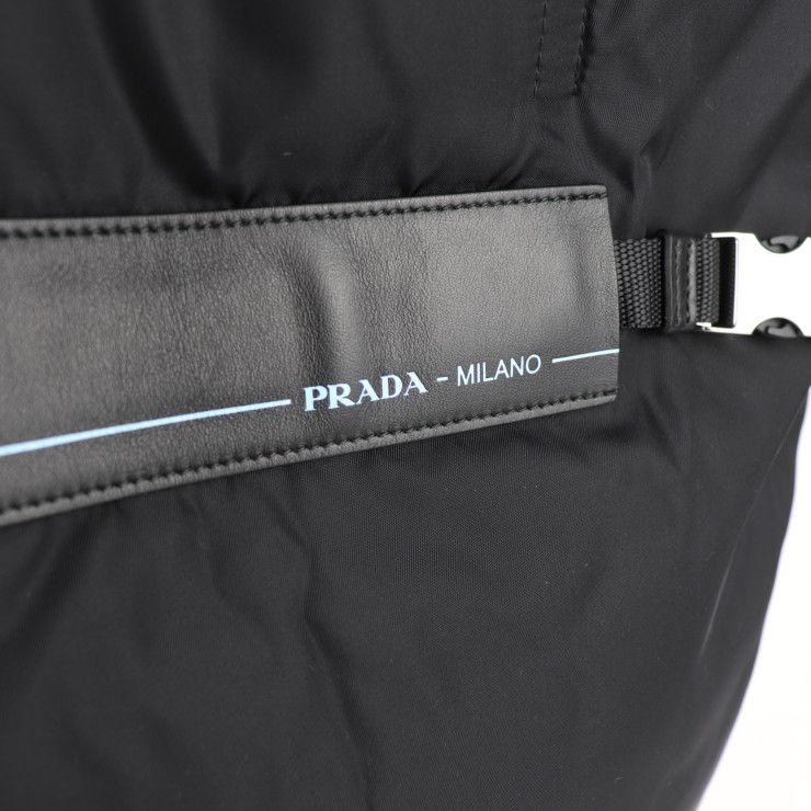 PRADA プラダ トートバッグ 1BG211 ナイロン レザー ブラック