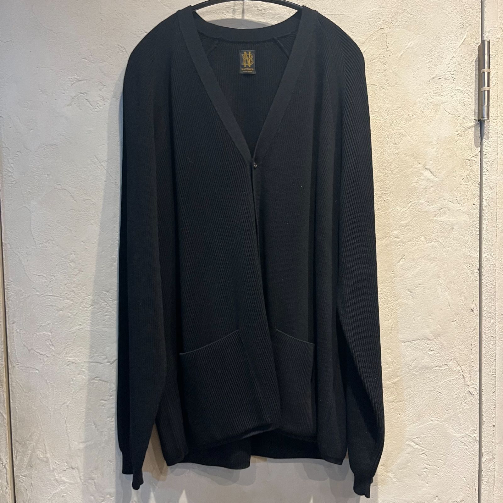 BATONER バトナー EXTRA HARD TWIST WOOL V-NECK CARDIGAN BN-21FM-013 カーディガン ブラック  size3 【代官山10】 - メルカリ