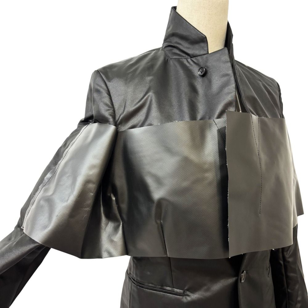 COMME des GARCONS コムデギャルソン 異素材 コンビジャケット スカートパンツ セットアップ サイズ 上XS 下S ブラック レディース 古着 WWW_MORNINGWALKER_COM