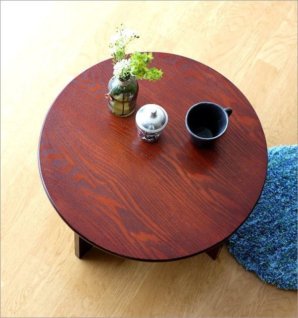 ちゃぶ台 円卓 50cm おしゃれ 和 丸テーブル 和風 カフェ 和室