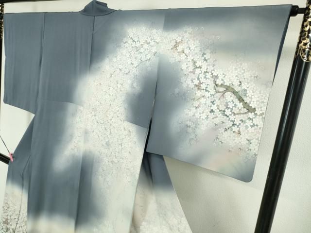 平和屋本店■極上　訪問着　桜　薄花色地　暈し染め　さが美扱い　逸品　DZAA4728kh5 平和屋本店□極上 訪問着 桜 薄花色地 暈し染め さが美扱い 逸品