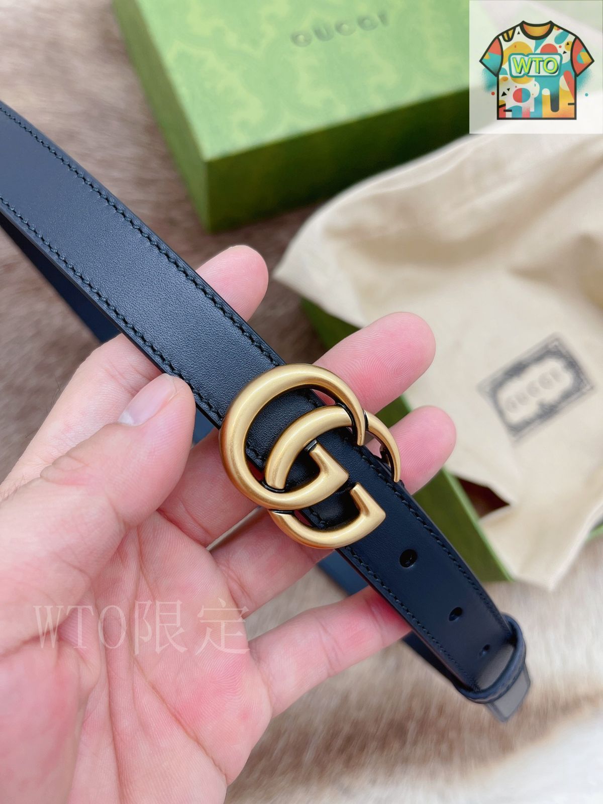 今日特価】Gucci Double G 2.0cm 本革ベルト-2 - メルカリ