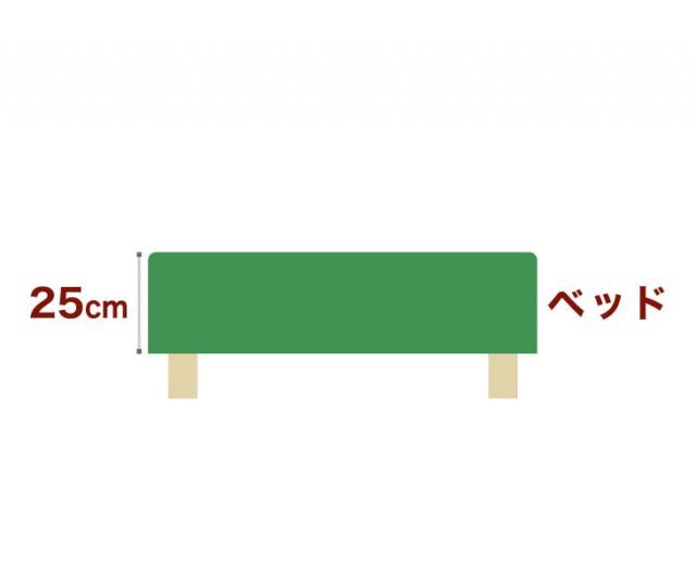 【新品】THE BED (ザ･ベッド) ワイドダブル 152×195 cm マットレス ：グリーン 脚：木目柄 (7cm) 熟練の職人が手作りする オーダーメイド の 脚付きマットレス