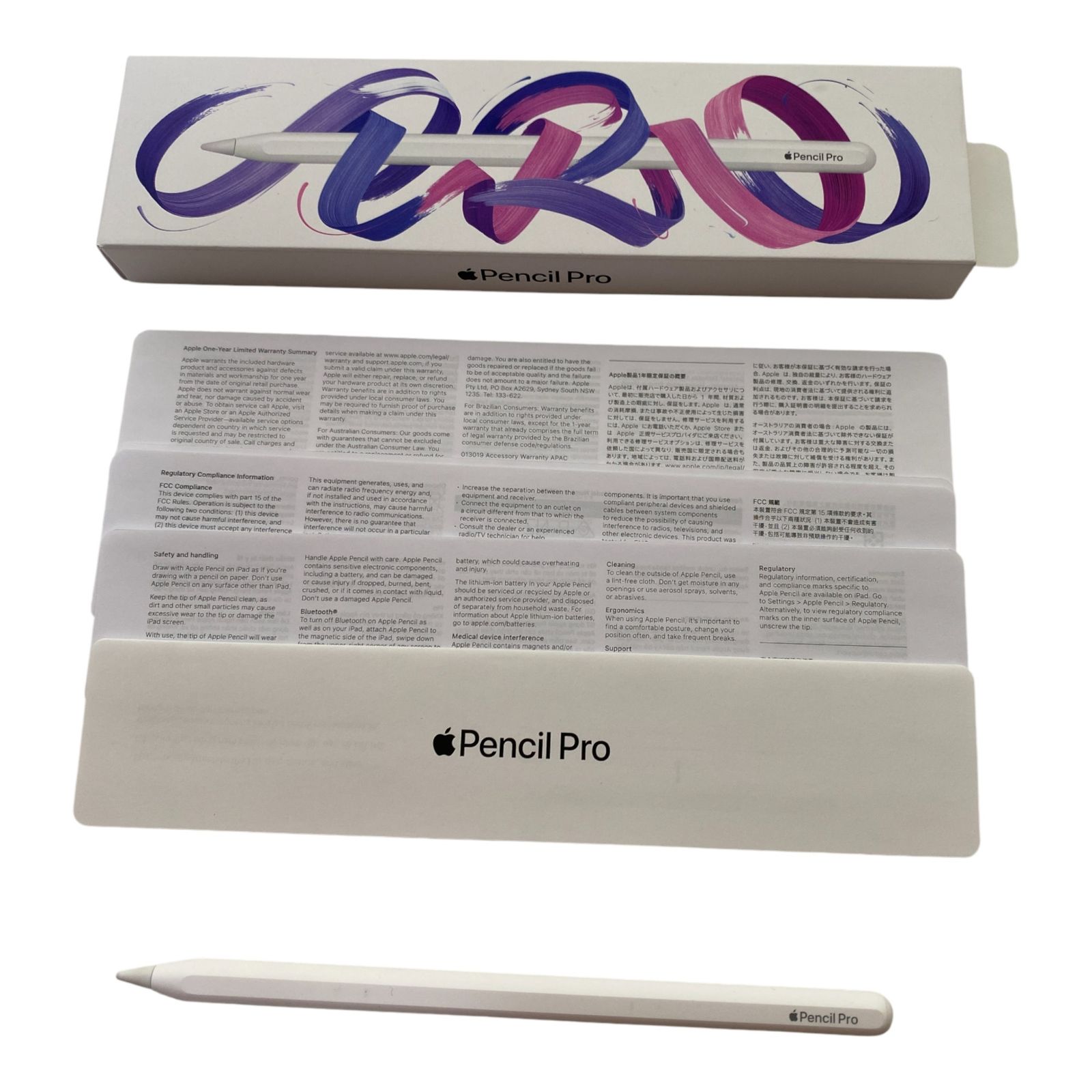 ◯ アップル Apple タッチペン Apple Pencil Pro ホワイト 自然な書き心地 720-2660