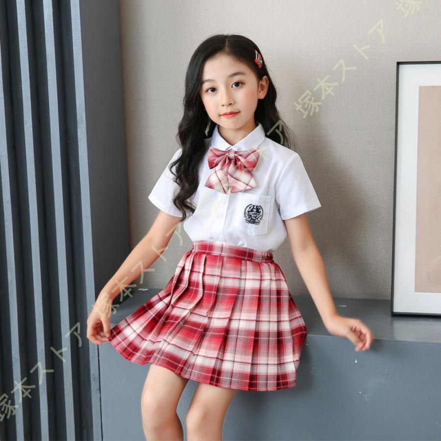 女児スカート 子供服 ミニ丈スカート 蝶結びネクタイ付き 春夏 プリーツスカート チェック柄 赤ちゃん ベビー カジュアル ボトムス 女児 学園風 女の子 キッズ  子ども - メルカリ