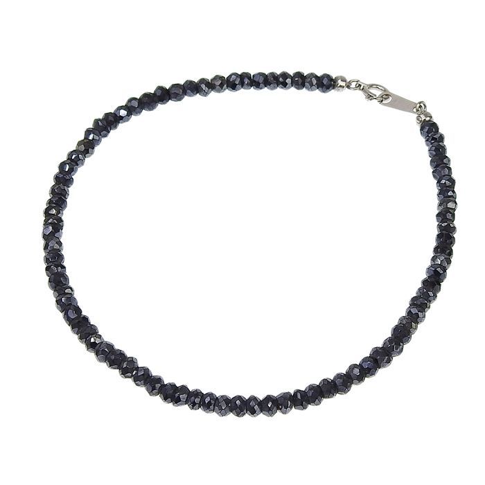 デザイン カラーストーン ブレスレット K18WG 750 ホワイトゴールド