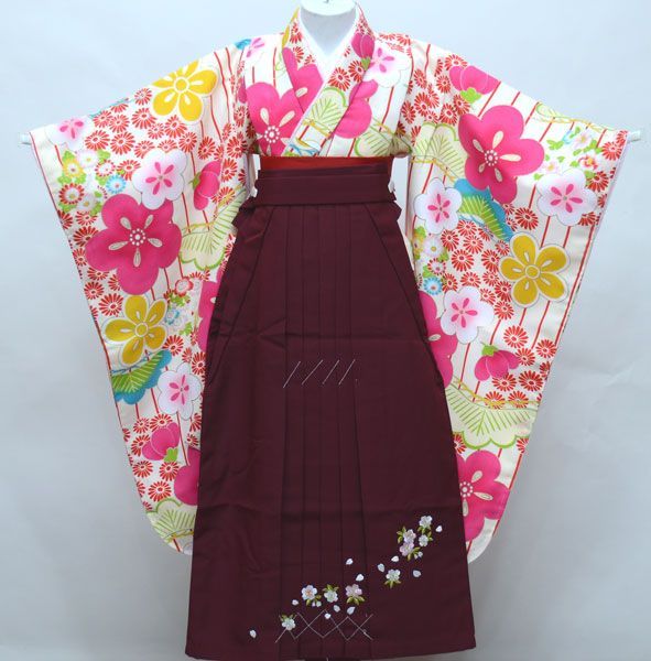 510ag42□七五三 三歳 セミアンティーク 女児 着物&被布 流水に花