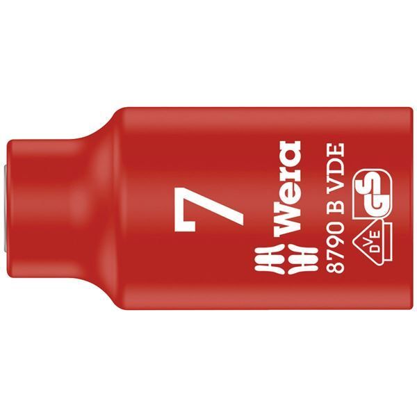 特殊工具 WERA ヴェラ 差込角3/8DR 絶縁ソケット 六角サイズ7mm 全長46mm