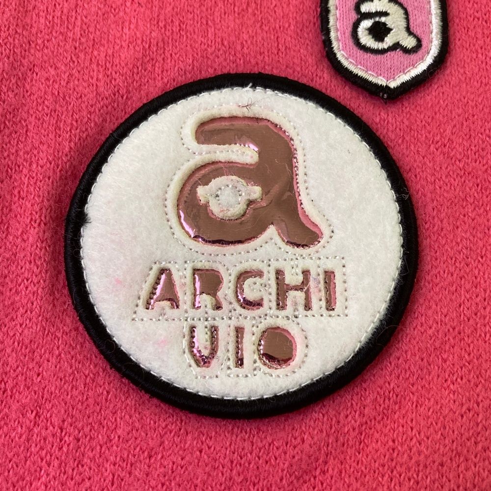 サイズ：36 ARCHIVIO アルチビオ ジップニットジャケット ロゴワッペン
