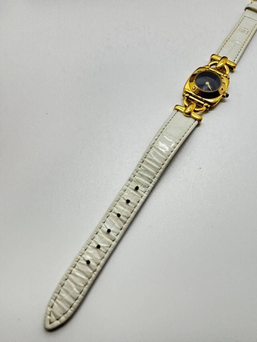 箱付】GUCCI 6300L ゴールド×ブラック クォーツ レディース