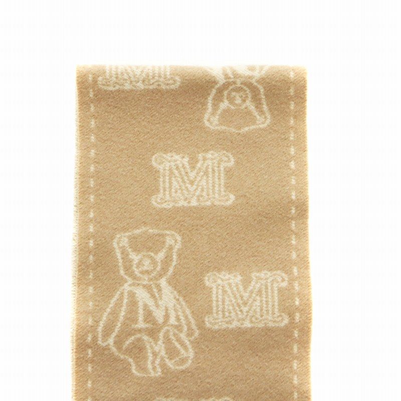 マックスマーラ MAX MARA 白タグ マフラー ストール テディベア Mロゴ  
