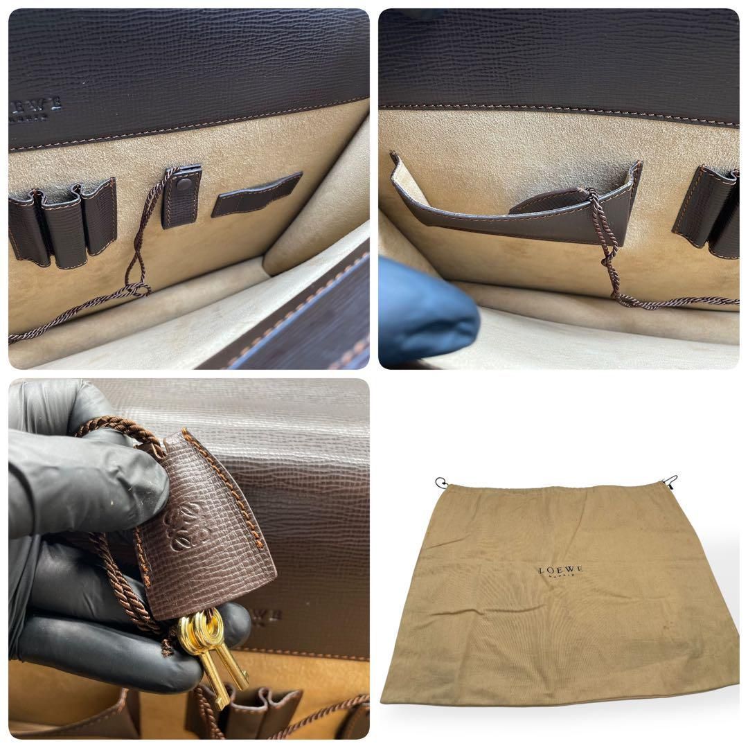 極美品　LOEWE ロエベ　ブリーフケース　ビジネスバッグ　アナグラム　ブラウン 極美品 LOEWE ロエベ ブリーフケース ビジネスバッグ アナグラム