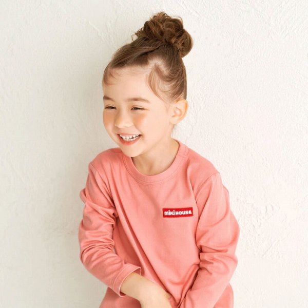 ミキハウス mikihouse ロゴ シンプル 長袖Tシャツ 120cm 白（01
