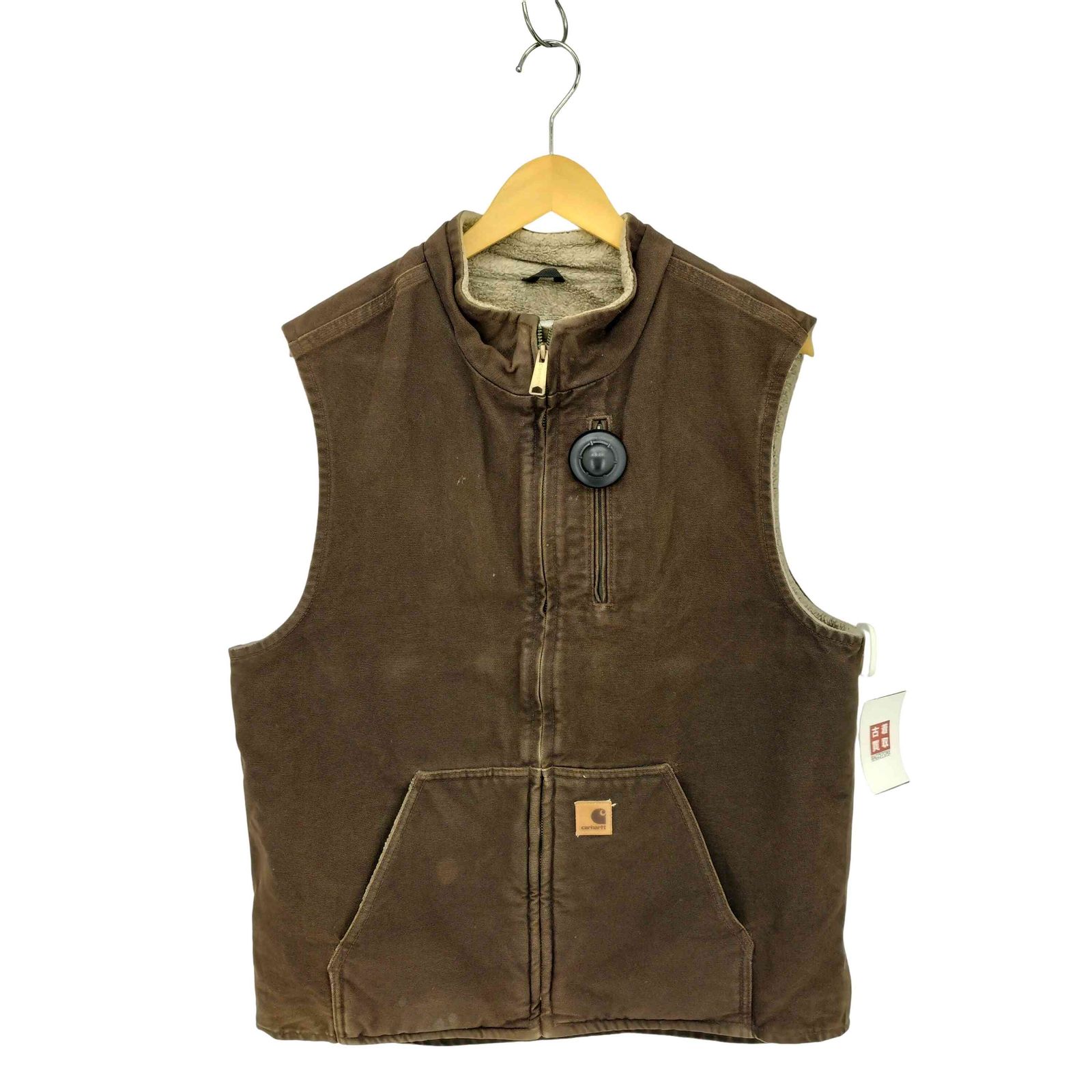 カーハート Carhartt 11年 9月製造 裏地ボア ジップアップ ダックベスト メンズ L