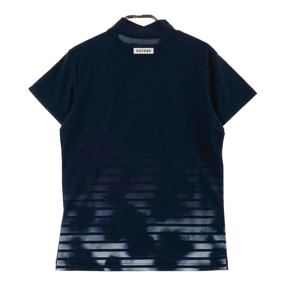 2023/美品/L相当 パーリーゲイツ ゴルフ モックネック グラデーション 黒 2023/美品/L相当 パーリーゲイツ ゴルフ モックネック