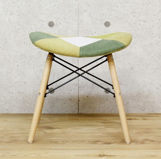 ♪パッチワーク ファブリック スツール グリーン ダイニング イス おしゃれ USTAUSTRALIA_COM_AU