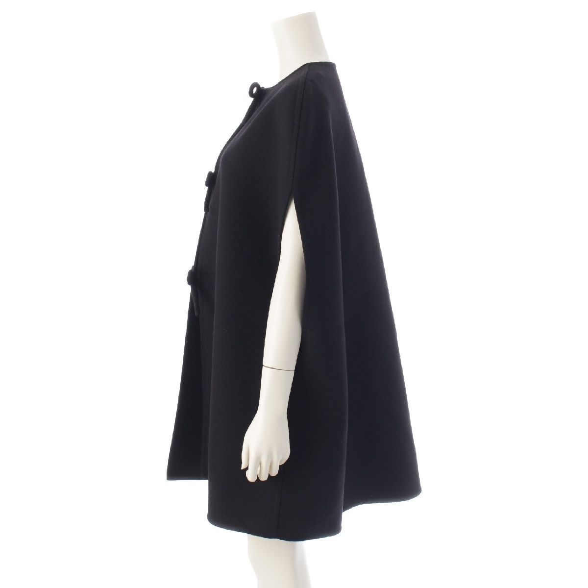 VALENTINO LE NOIR 24AW カシミヤブレンドケープ ヴァレンティノ 24‐25AW ヴァージンウール カシミヤ リボン ジレ