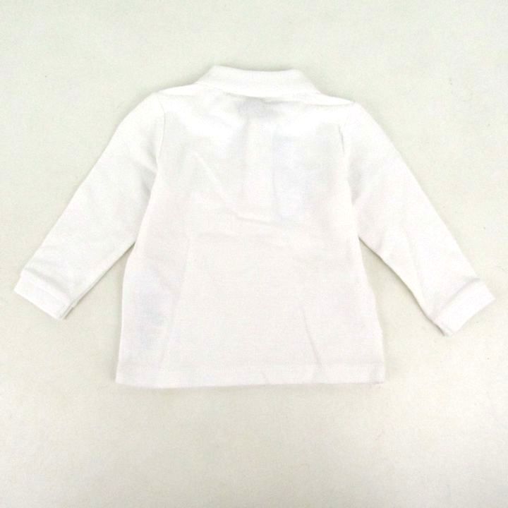 ポールスミス ポロシャツ 長袖 馬柄 コットン トップス フォーマル 未使用 ベビー 男の子用 6Mサイズ ホワイト Paul Smith 【中古】
