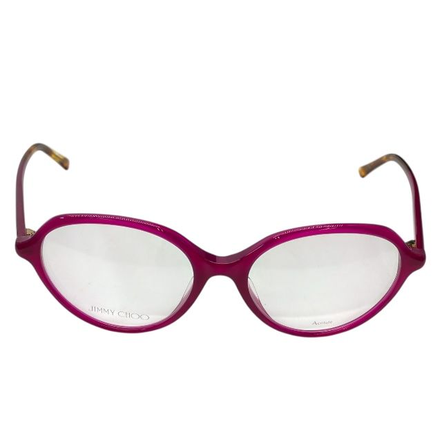 ジミーチュウ JC345 F 8CQ 145 52 17 眼鏡 メガネ アイウェア ラウンドフレーム アセテート ピンク レッド ロゴ JIMMY CHOO