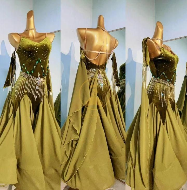 オーダーメイド社交ダンス衣装スタンダードドレス パーディドレス