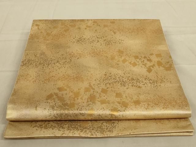 平和屋着物◎西陣 服部織物謹製 六通柄袋帯 菜花 箔散らし文様