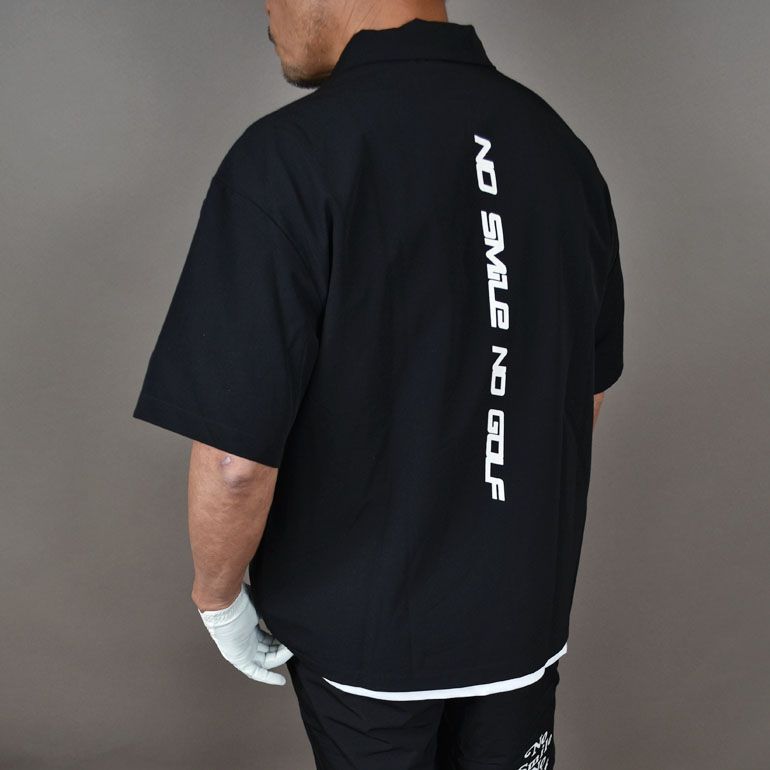 コモンゴルフ ビッグシルエット半袖ハーフZIPシャツ-ショートパンツゴルフセットアップ