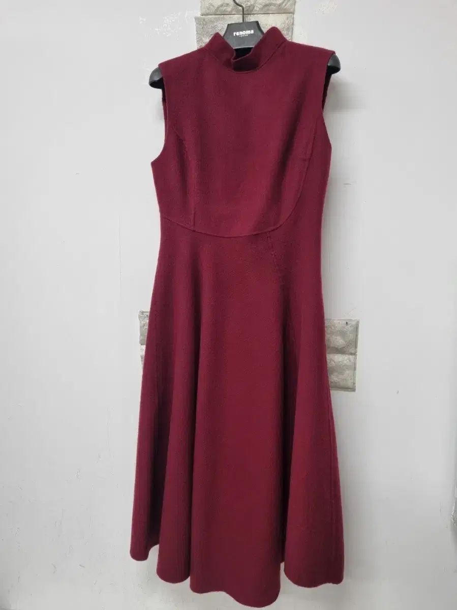 LUCKY CHOUETTE ラッキーシュエトゥ バーガンディ ウール フ ONE PIECE