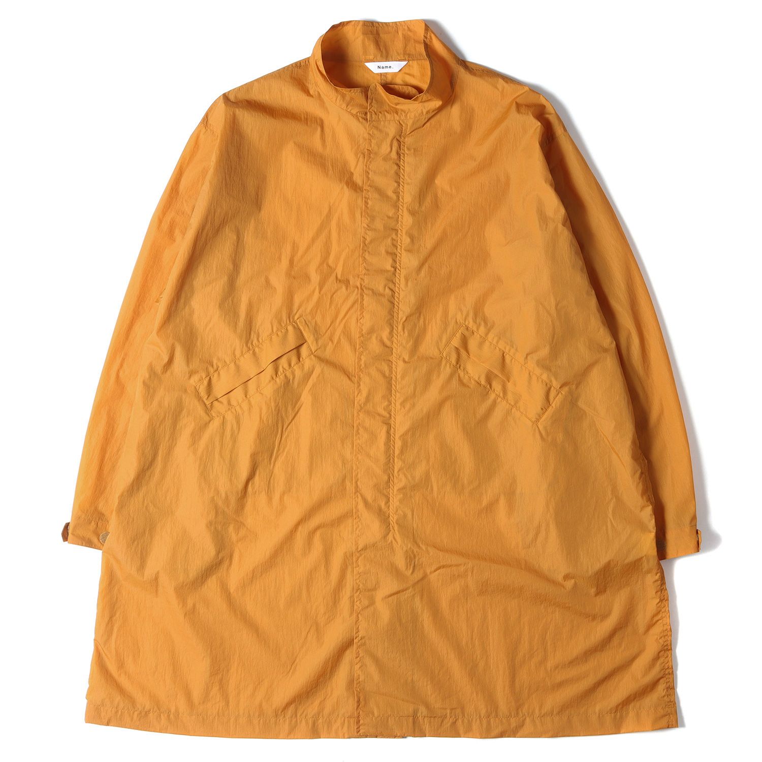 美品 Name. ネーム コート マイクロ リップストップ ナイロン ミリタリー モッズコート NYLON MICRO RIPSTOP M-65 COAT NMCO-22SS-001 22SS マスタード 2 アウター ジャケット 日本製 ブランド