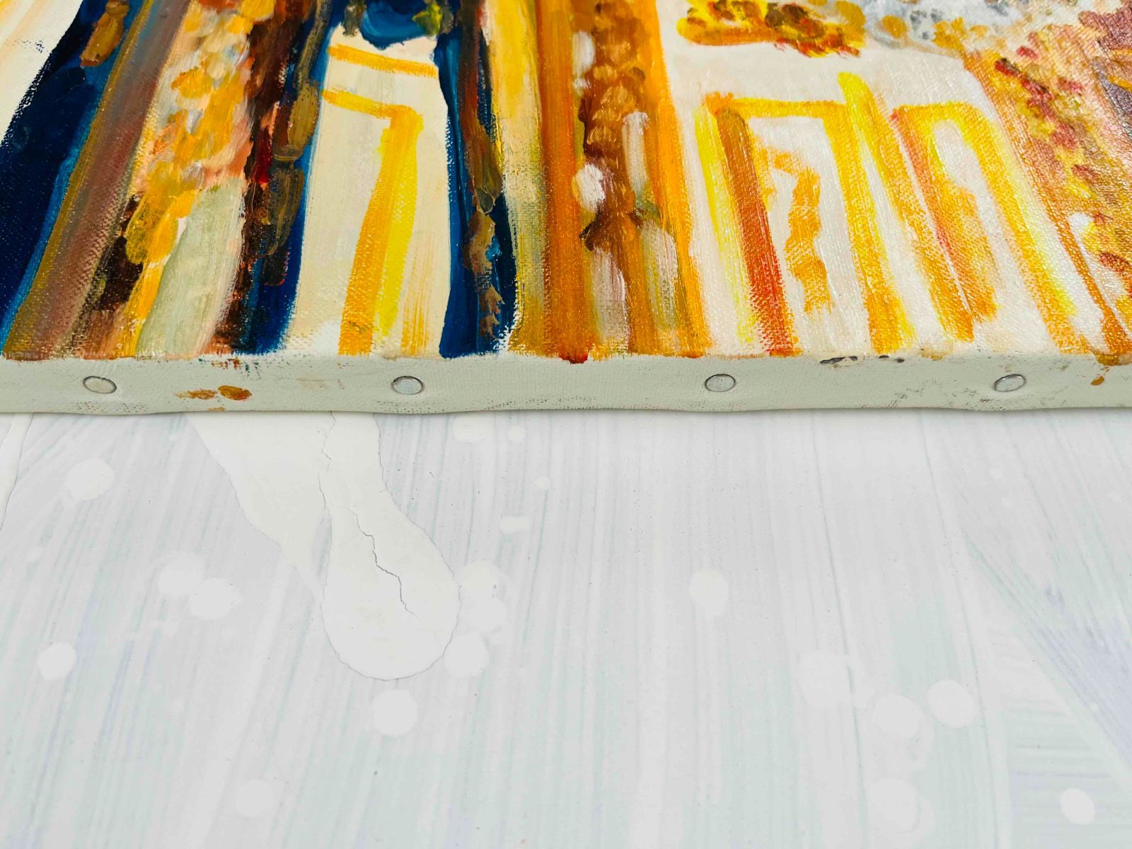 38×46㎝「シャンデリア」F8・油彩画・額装・原画 キャンバス f8 大きさ