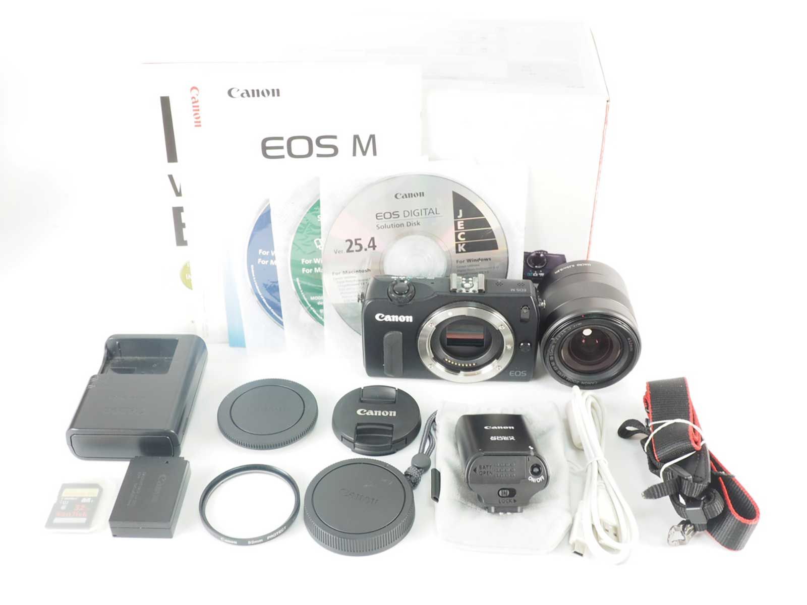 キャノン Canon EOS M Mirrorless Digital Camera Black 18 55 mm Lens 元箱 Z 5491 A