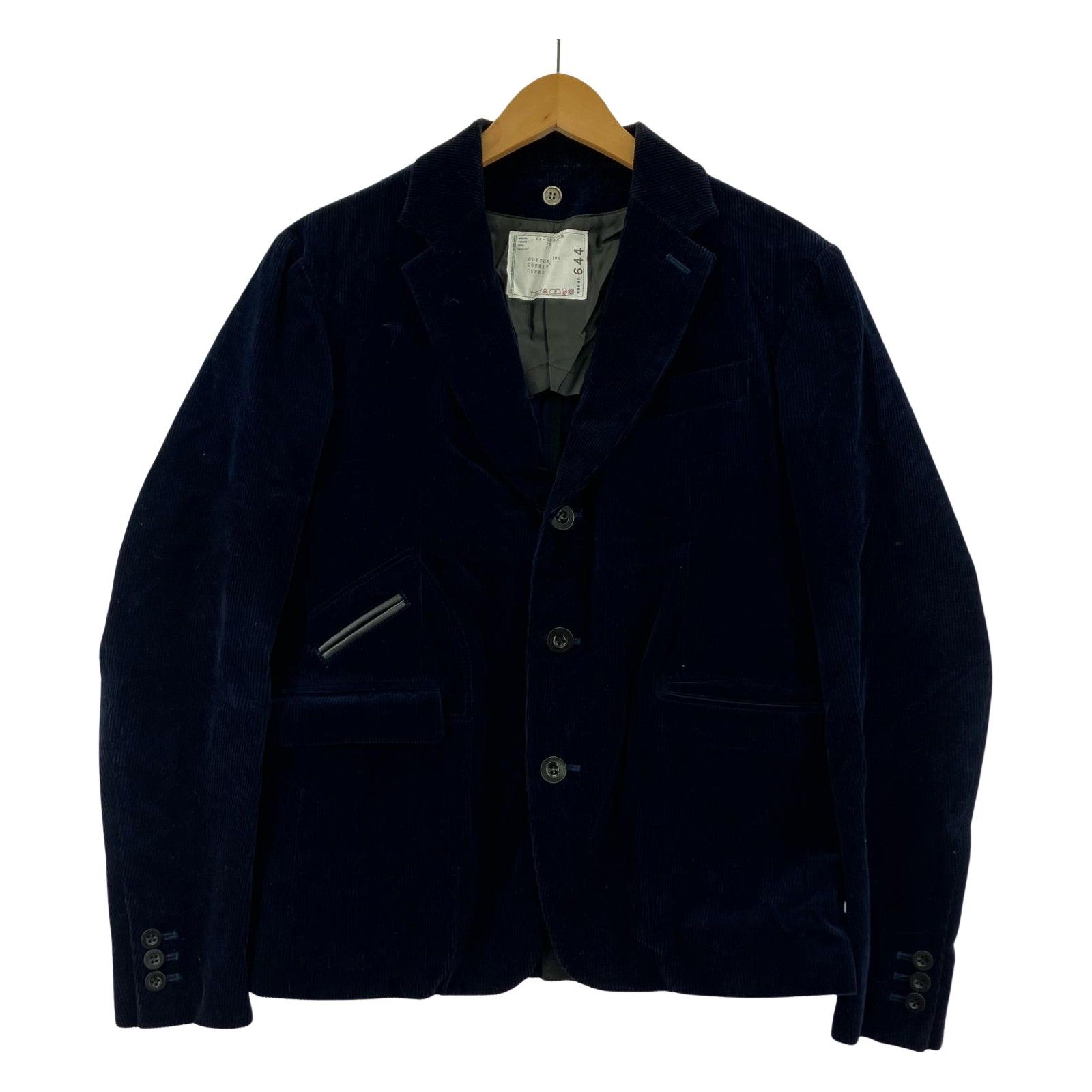 sacai コーデュロイ テーラードジャケット 14aw Sacai 14aw ｺｰﾃﾞｭﾛｲ ｼﾞｬｹｯﾄ 1 ﾈｲﾋﾞｰ - メルカリ