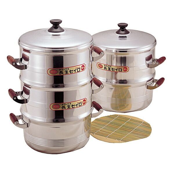 新品未使用】天満 丸型セイロ 30㎝ 中子2段・蓋セット みわたぬき様