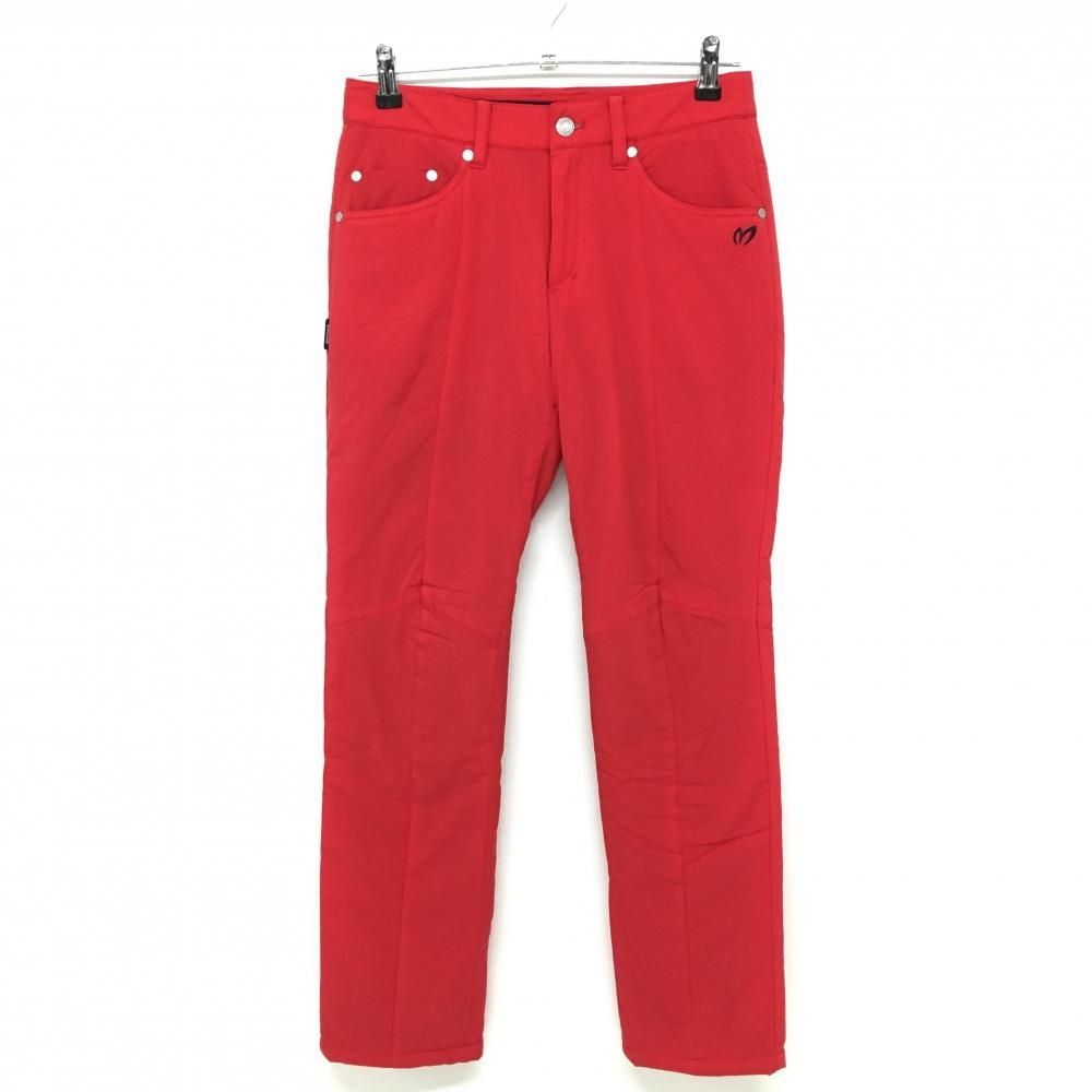 SALE価格【超美品】マスターバニー 中綿ナイロンパンツ レッド 蓄熱裏地  レディース 0(S) ゴルフウェア MASTER BUNNY EDITION