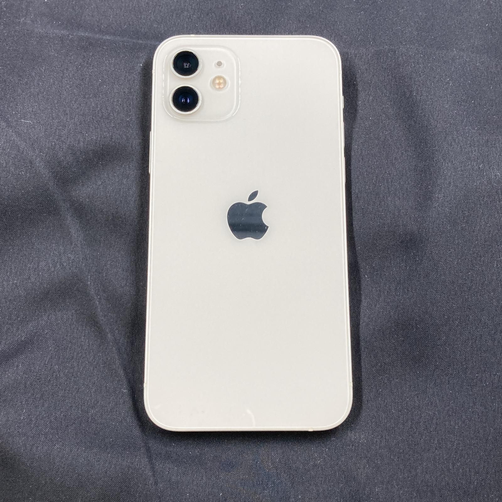 【全額返金保証】【最速発送】Apple iPhone 12 64GB ホワイト Softbank SIMフリー 動作確認済 白ロム 84%