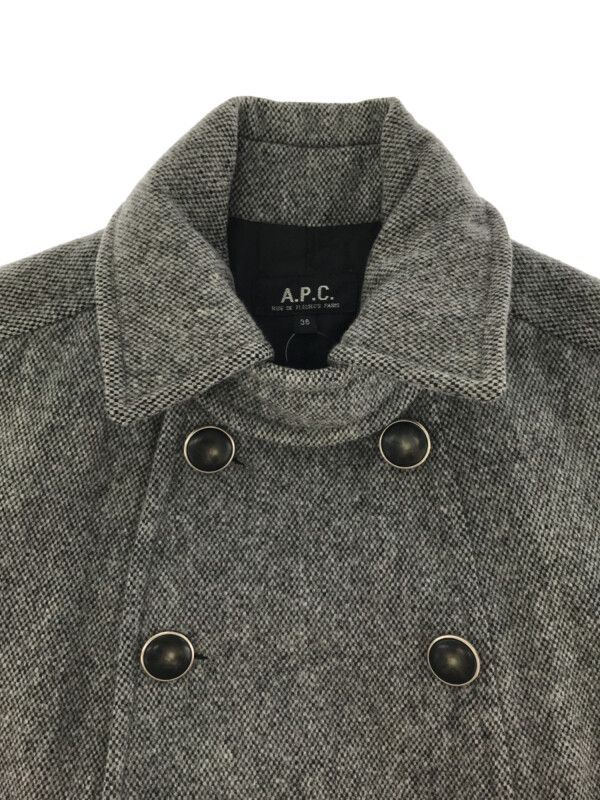 A.P.C アーペーセー ウールナポレオンコート グレー 36 - メルカリ