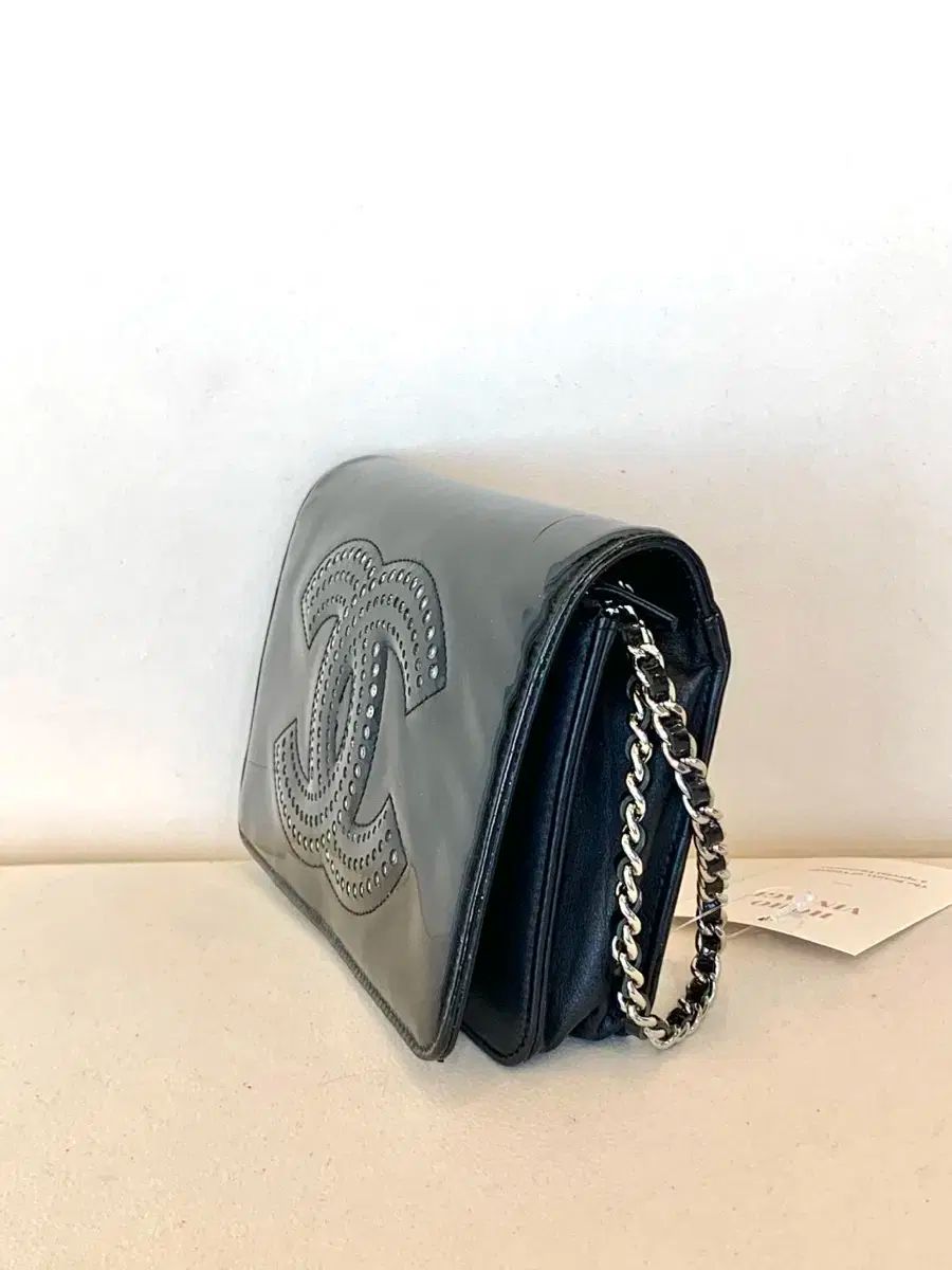 ☀ Chanel シャネル パテントレザー ミニ クロスバッグ 13 ブンダエ
