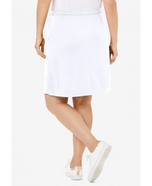 絆 ウーマン ウィズイン レディース スカート ボトムス Plus Size Within Sport Knit Skort White 劇的な