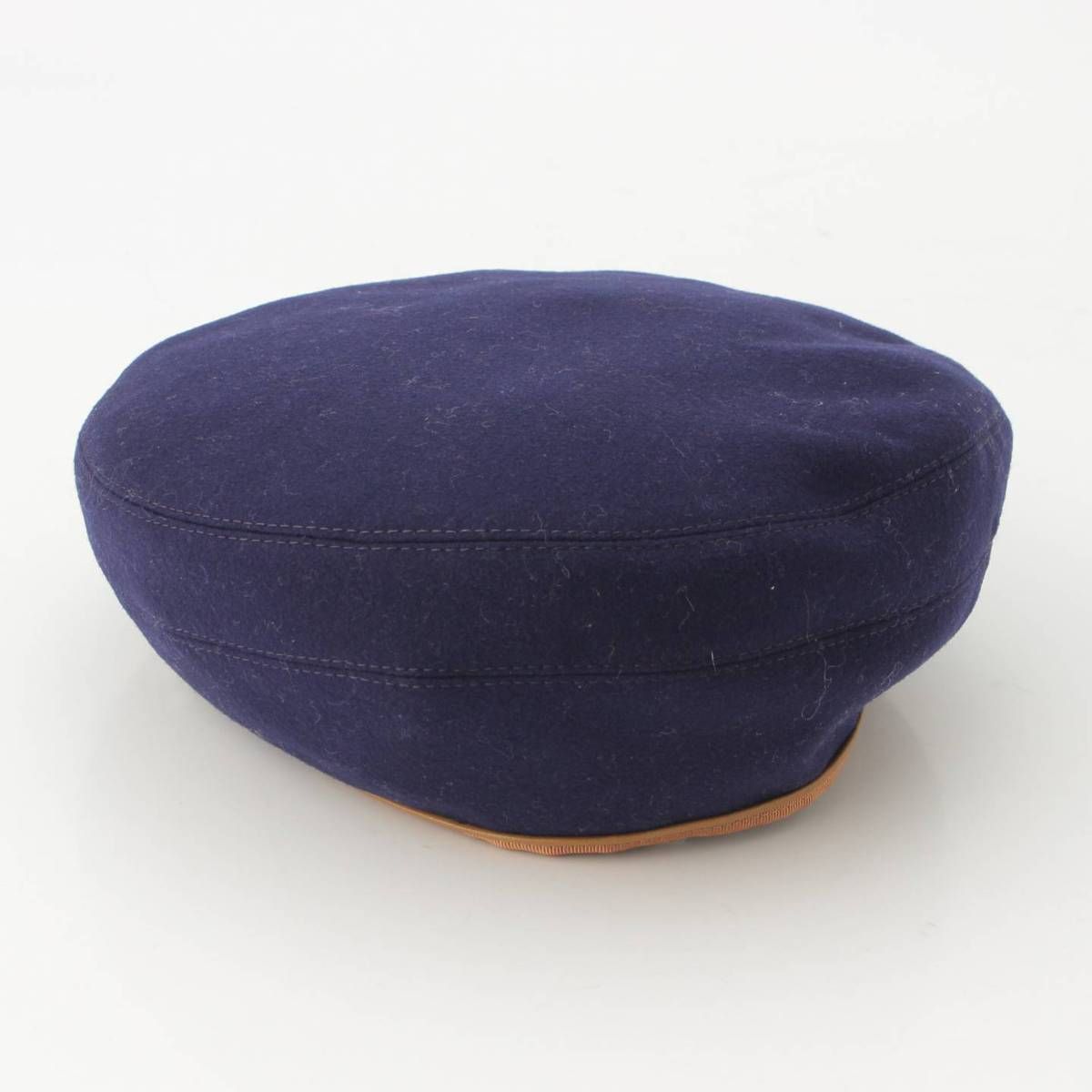 エルメス サントノーレ カシミヤ セリエ パイピング ベレー帽 ネイビー 57 エルメス サントノーレ カシミヤ セリエ パイピング ベレー帽 192059N
