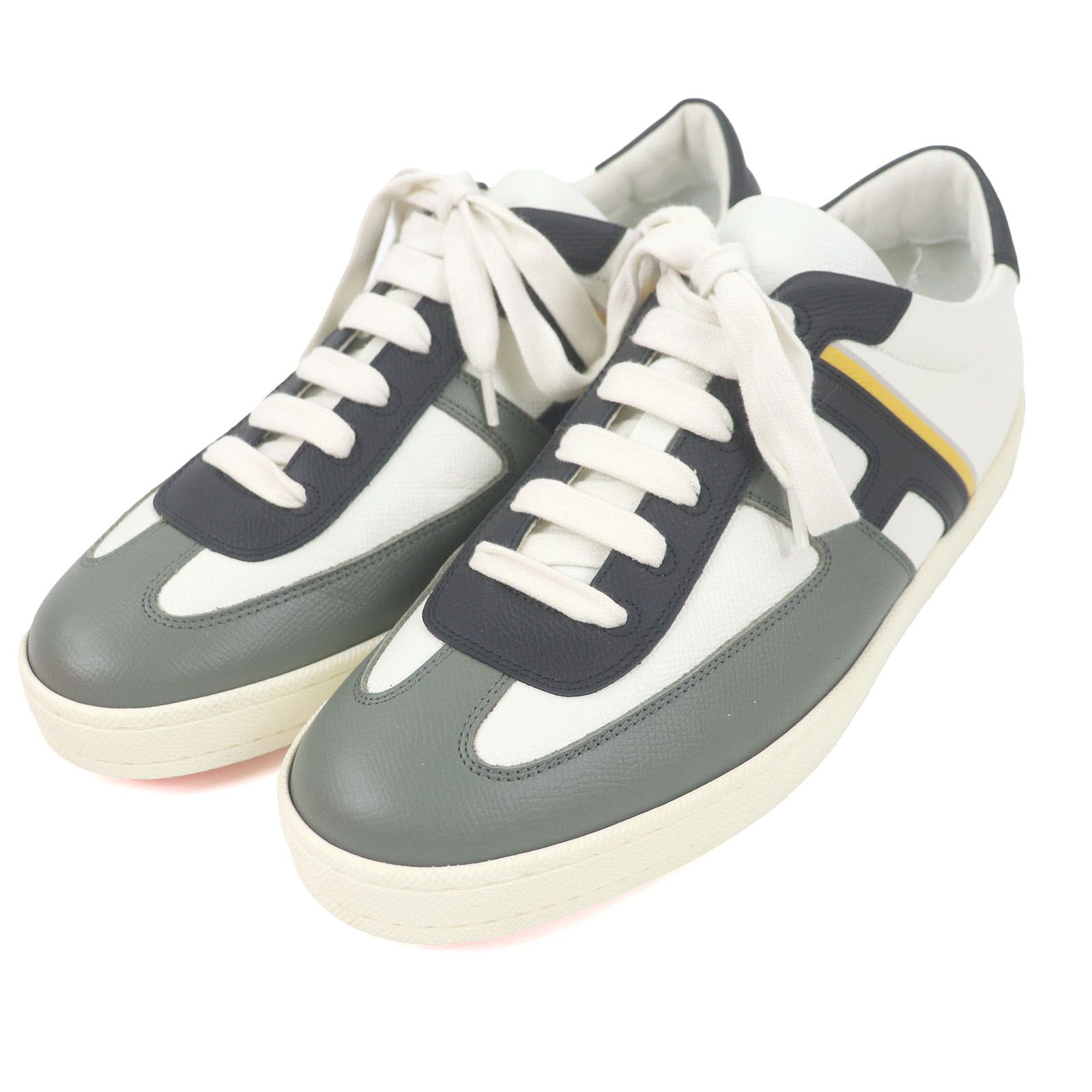 極美品□HERMES エルメス ブーメラン レザー Hロゴ ローカット