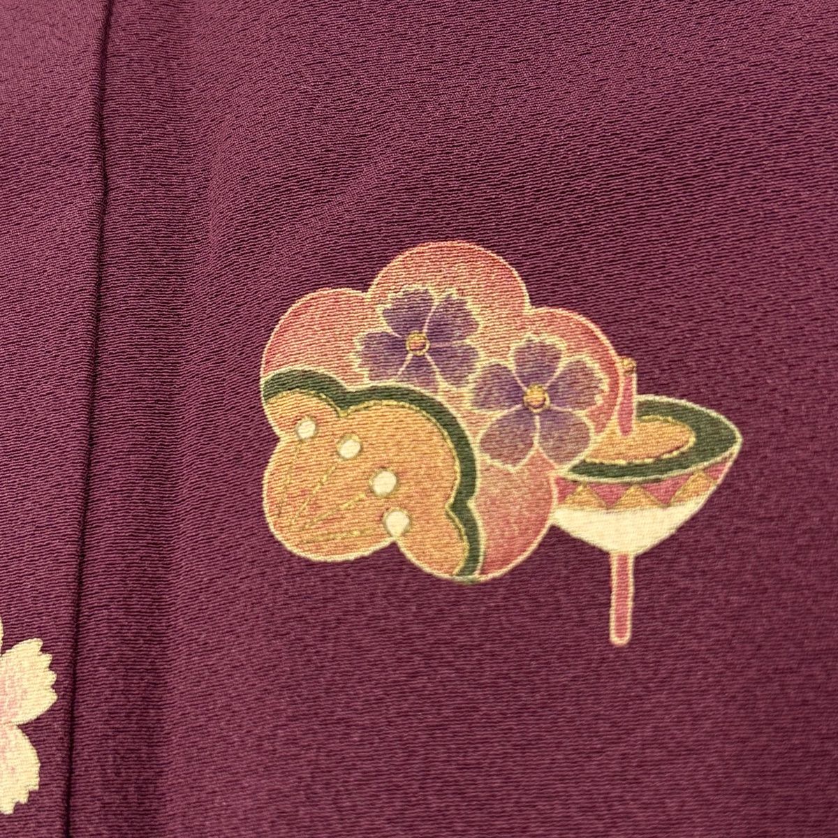 ★専用★美品 小紋 鮫小紋 紅紫色 身丈156.0cm 裄丈64.5cm 袷 リサイクル着物】小紋 正絹 Sランク 身丈153.5cm 裄丈62.5cm 袷