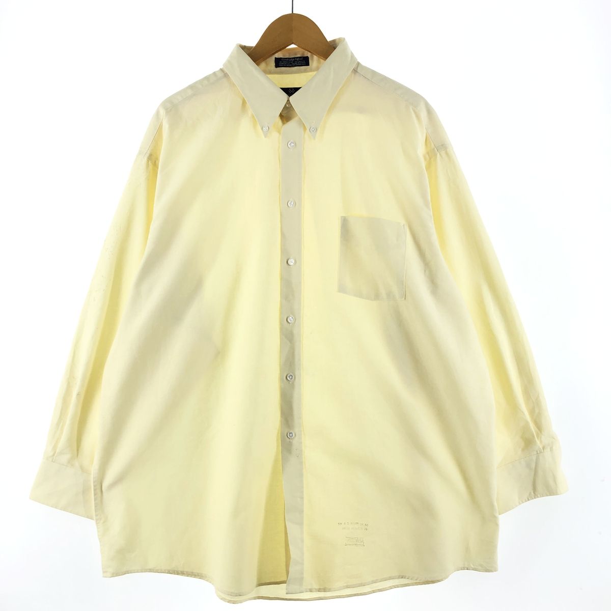 古着 CAMBRIDGE GXFORD ENRO WRINKLE LESS 長袖 ボタンダウンシャツ USA製 メンズXL/eaa362077