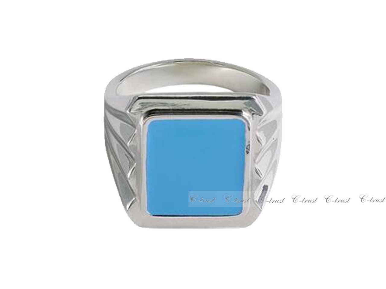 Bottega Veneta 青 スクエアリング BOTTEGA VENETA ボッテガヴェネタ リング ESSENTIALS RING 指輪