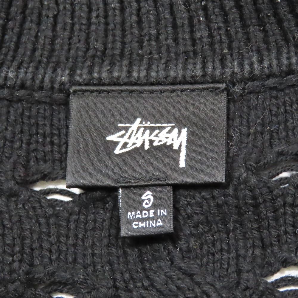 良品 24SS STUSSY ステューシー OPEN KNIT COLLARED SWEATER ニット