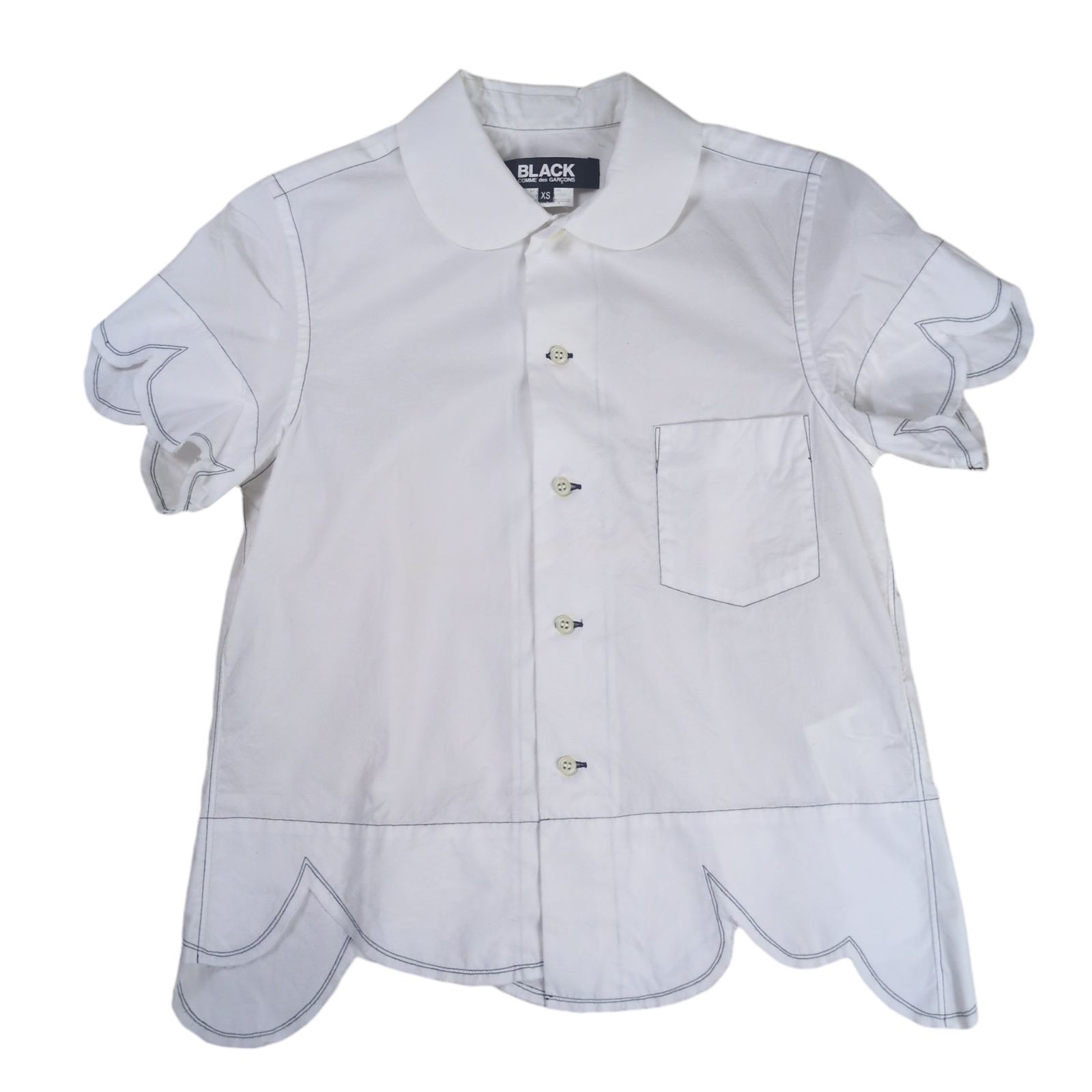BLACK COMME des GARCONS ラウンドカット 丸襟シャツ - メルカリ