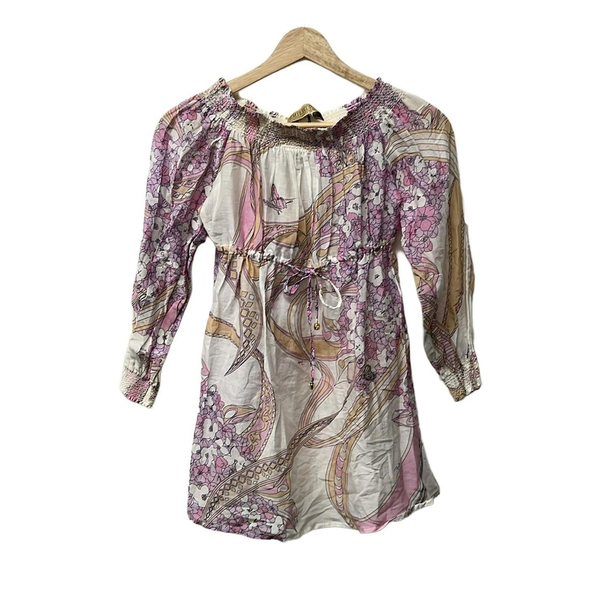 EMILIO PUCCI PUCCI エミリオプッチ 七分袖カットソー サイズI 38 レディース - アイボリー×ピンク×マルチ フラワー 花