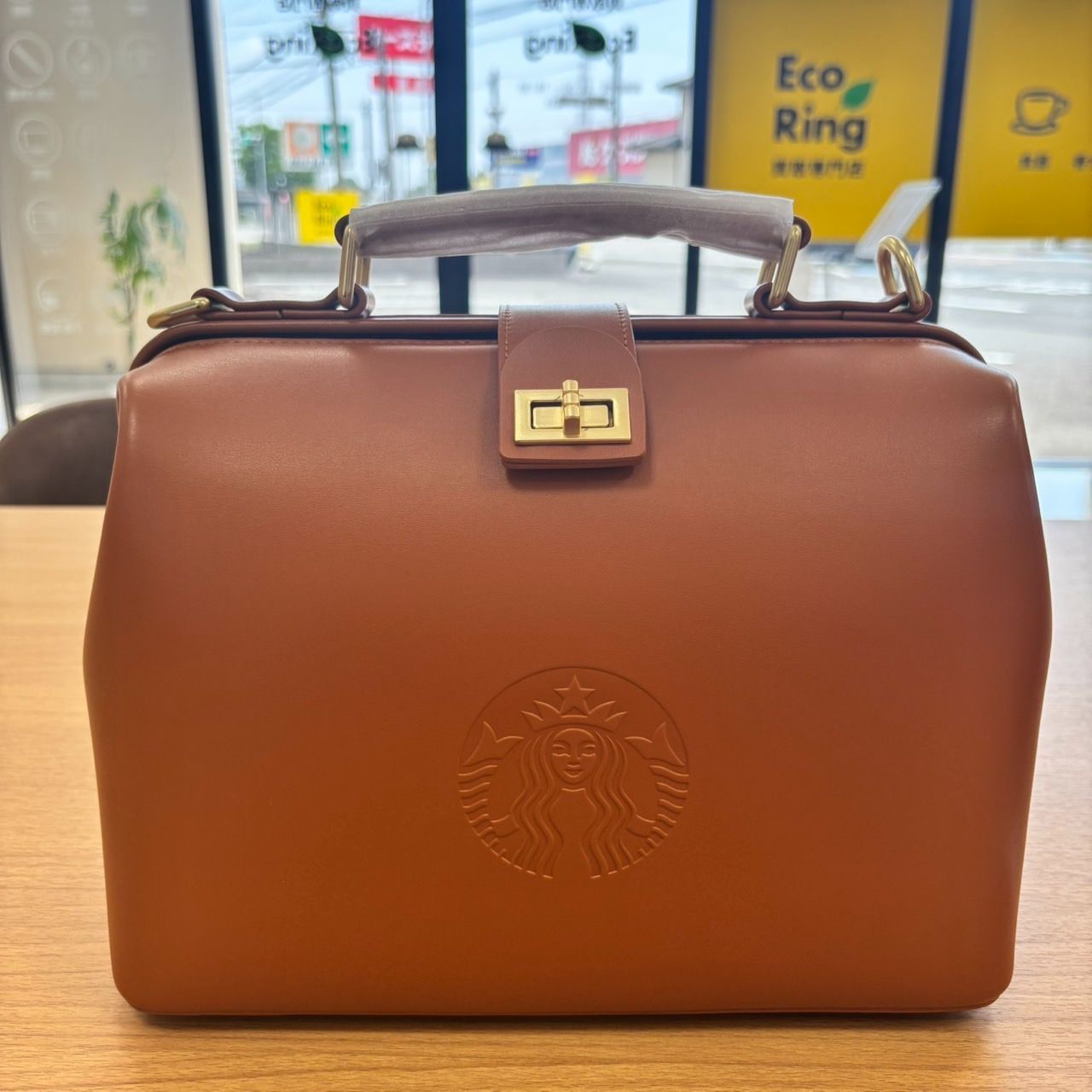 EL5】スターバックス 2way レザー カフェ バッグ Starbucks My