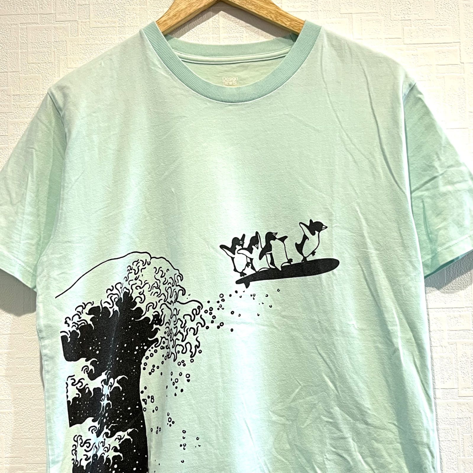 w^)b Design Tshirts Store graniph 北斎 ペンギン デザインティー